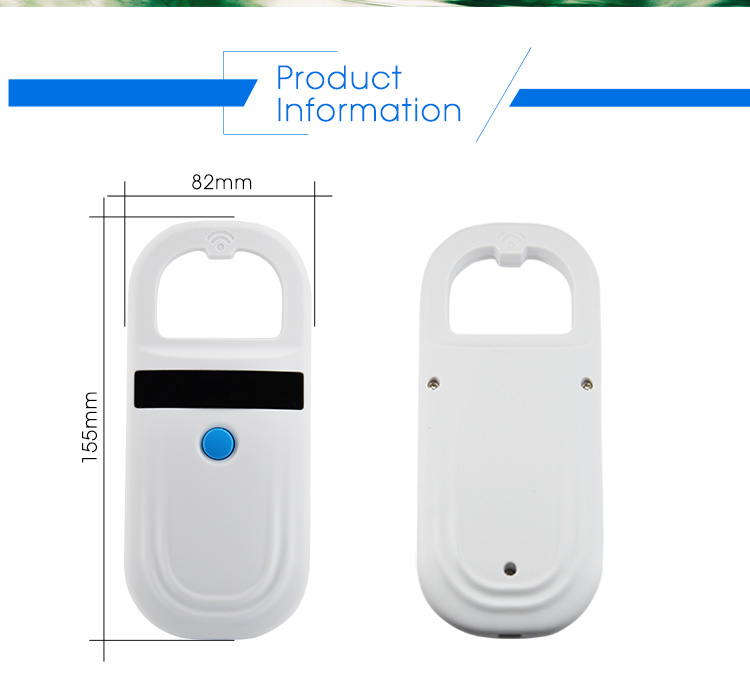 Bluetooth-compatible Pet RFID Animal Microchip Tag Reader FDX-B EMID Portable Handheld dog ID chip scanner for cat,horse,camel