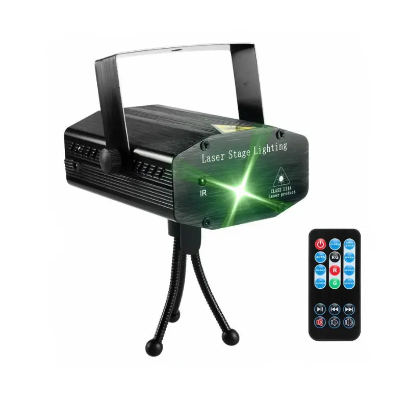 Mini LED Laser Stage Lighting Red Green Disco Night Party Light with Remote Control