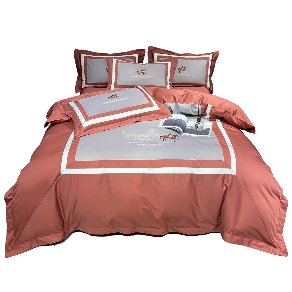 Cotton Jacquard comforter set bedding sets with soft filling customized Jacquard bed sheet set