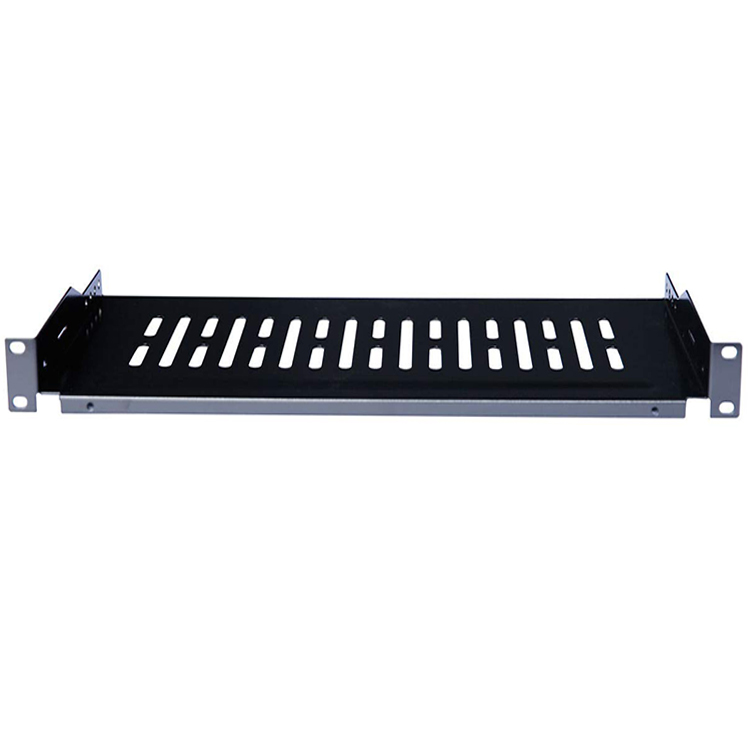 JH-Mech Network 19 Inch Equipment Rack Adjustable Hanging Wire Display Metal Punching Server Shelf Rack Panels