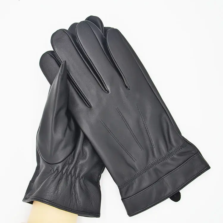 Genuine Sheepskin leather gloves men gloves