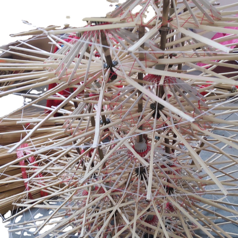 wholesale 84cm/33in semi -hand products with accessories bamboo umbrella frame