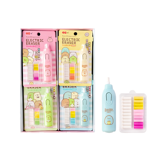 Wholesale school electric kawaii high quality rubber fun eraser