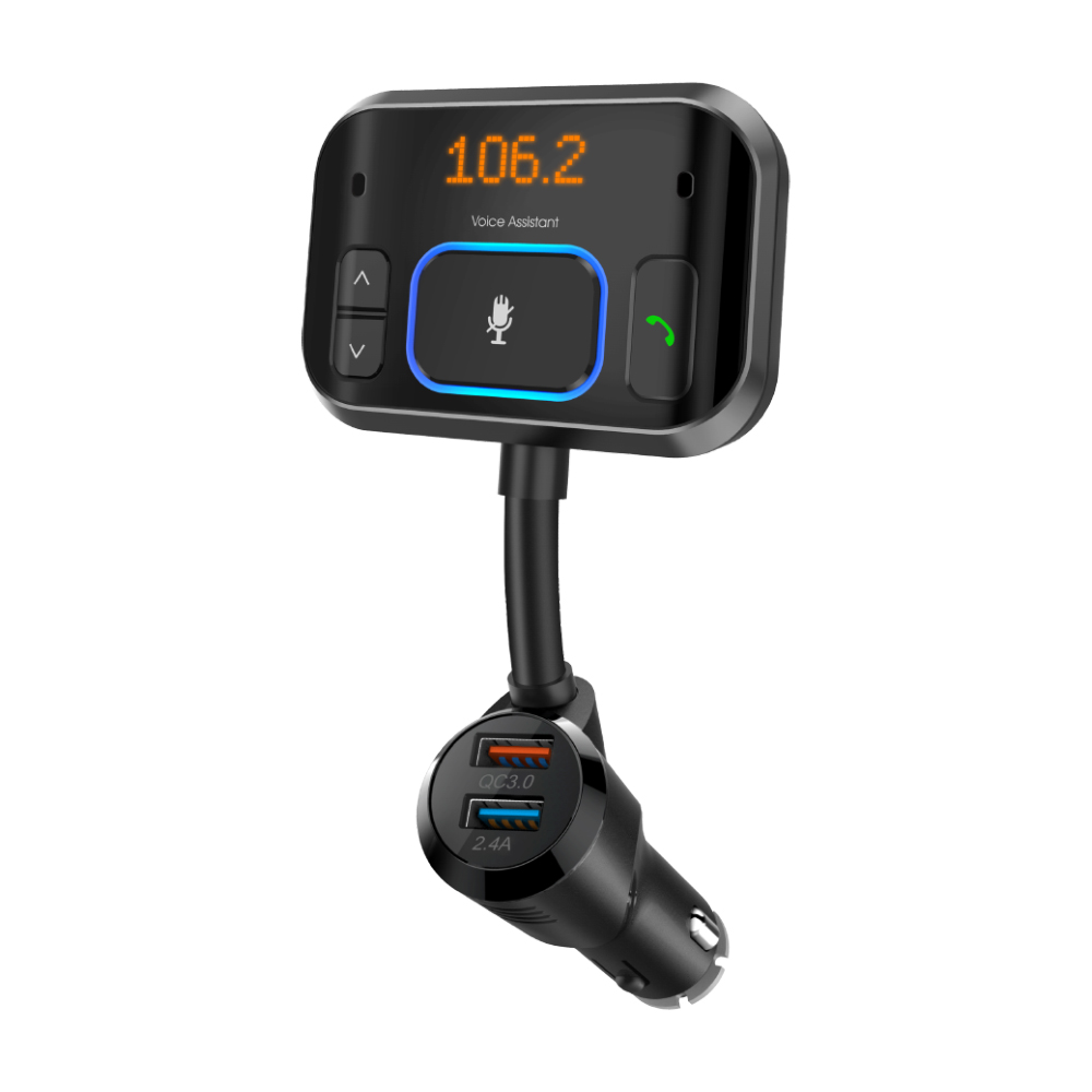 Автомобильный FM-передатчик, быстрая зарядка, двойной USB QC3.0