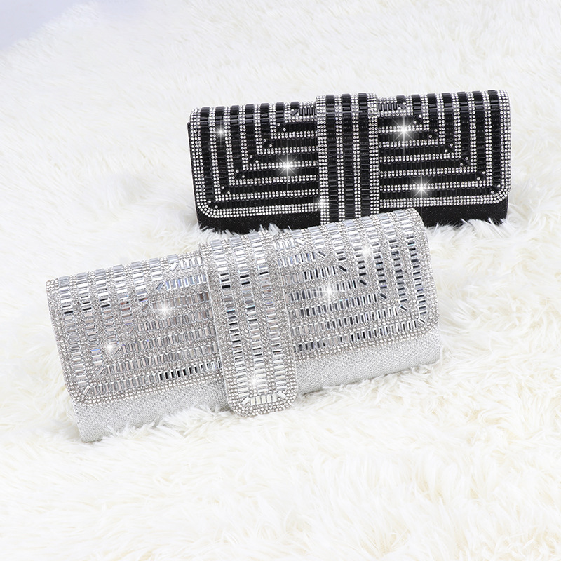 New hot selling Rhinestone Diamond decoration evening clutch bags for women evening bags ladies party wedding purse bag