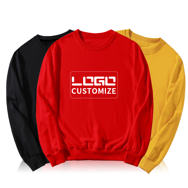 Wholesale high quality blank 100% cotton sweaters custom logo print sweaters