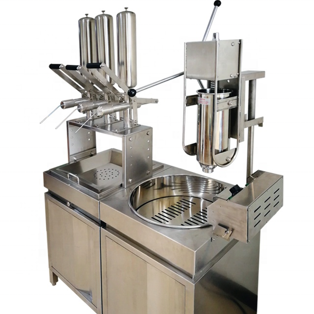 spanish manual churro maker churro machine and fryer Spain Donut Machine with 5 pieces nozzles