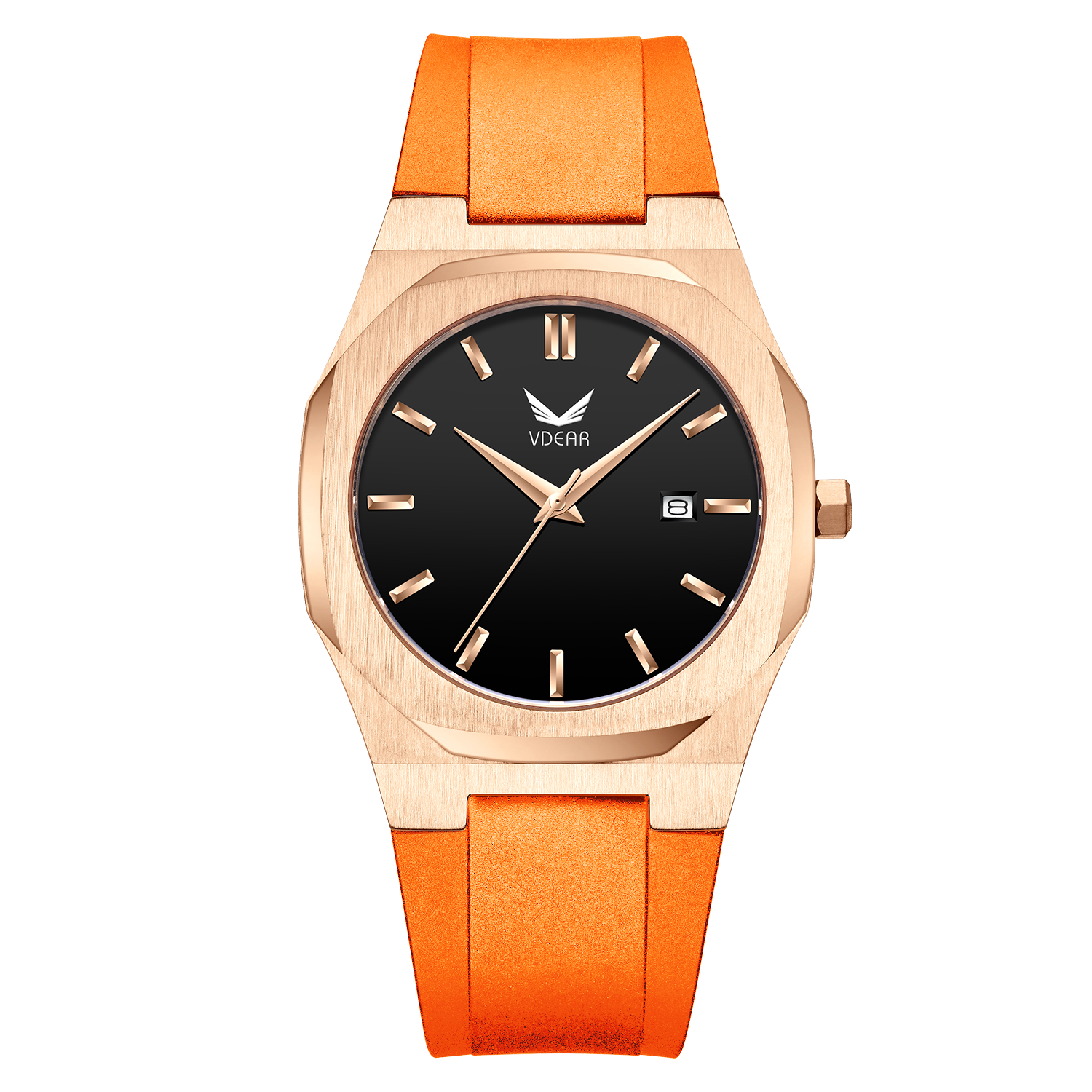 Luxury Rose Gold Stainless steel Band 3ATM water proof Customized Blank Dial japan quartz watch watchwrist for men