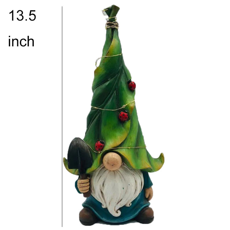 Polyresin Outdoor Light Up Solar Gnome Garden Decor Gnomes Handmade Solar Light