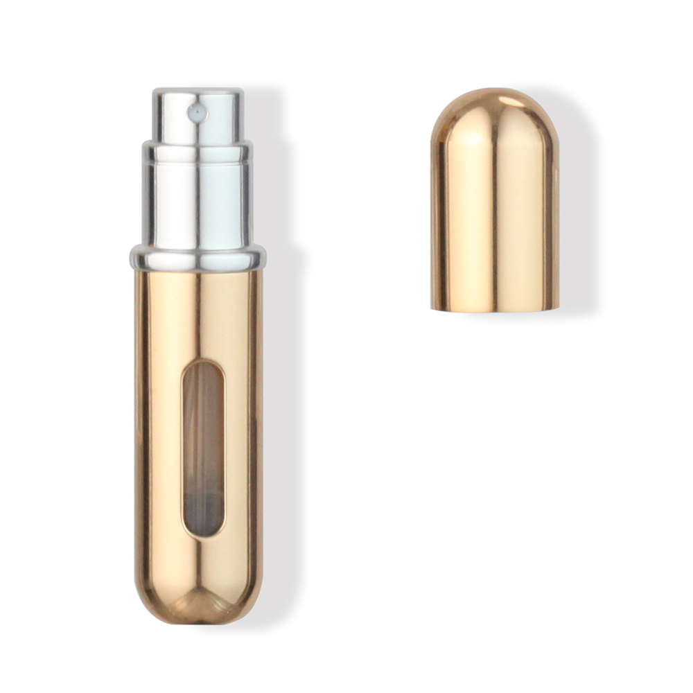 Portable 5ml Empty Mini Refillable Perfume Atomizer Glass Bottle With Spray Aluminum Multi Coloured Empty Travel Perfume Bottles