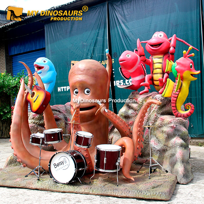 My Dino Amusement Full Size Animatronic Animal Octopus Band for Exhibition