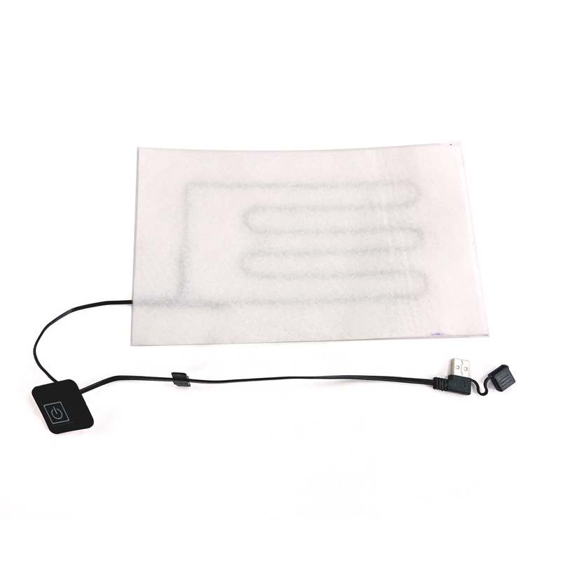 5V Electric Carbon Fiber Heating Element For Clothing With Smart Temperature Adjustment Control Switch