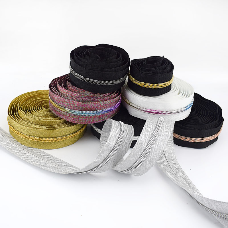 Deepeel KY273 5# Sewing DIY Zip Sports Coat Clothes Zippers Garment Accessories Gold Silver Open-End Nylon Zipper