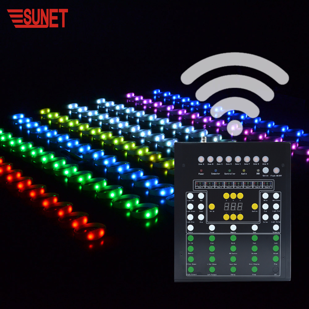 SUNJET, новая функция, оборудование для украшения событий, RGB светодиодная лампа, мигающий пульт дистанционного управления, 33 кнопки, концертный dmx светодиодный браслет