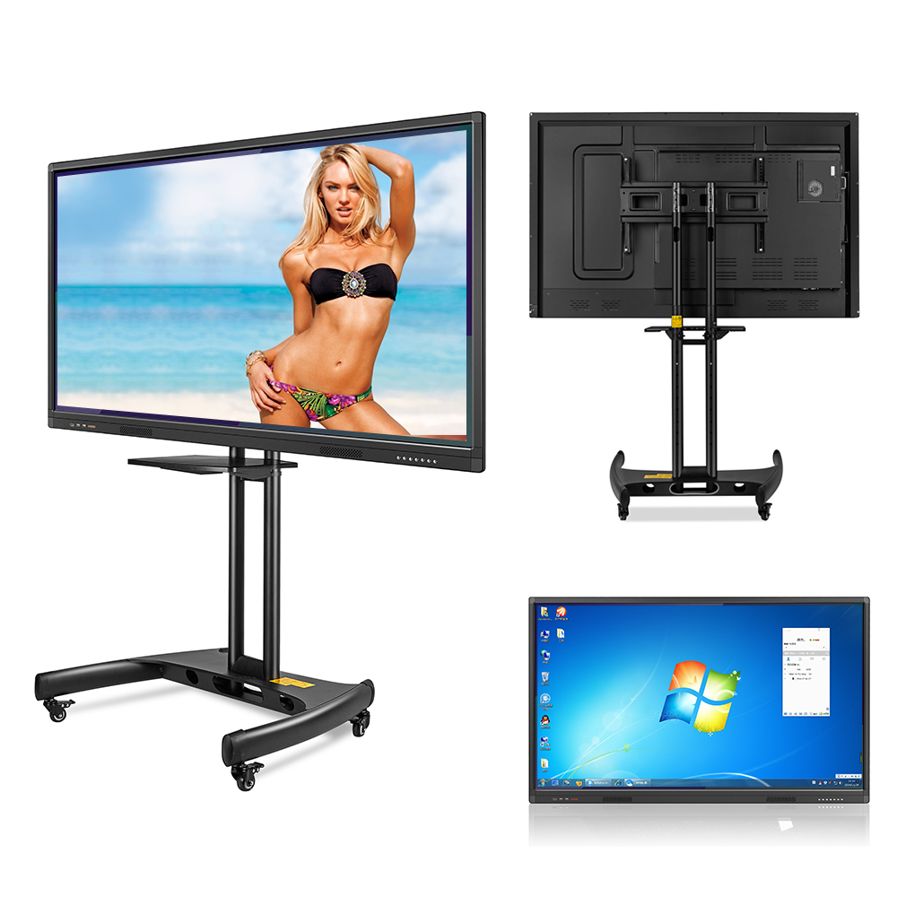 75 86 дюймов multi touch ИК экран мониторы напольная подставка портативный интерактивный Smart белый доска