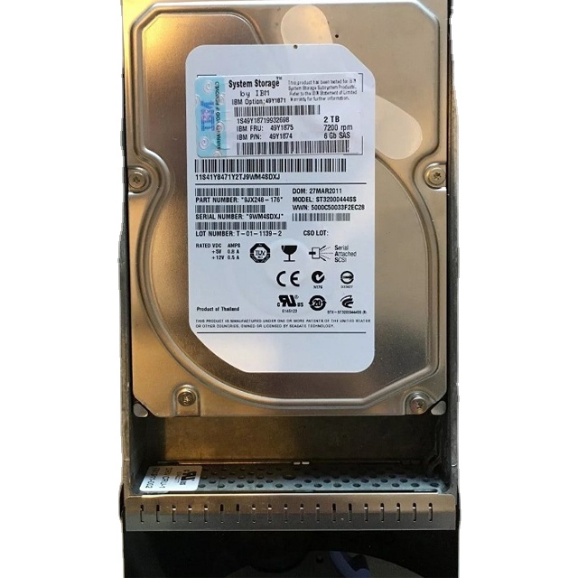 Система хранения Ds3500 2 ТБ Hdd SAS 7200 об/мин 6 ГБ/сек. 7,2 K 3,5 "жесткий диск hdd 49Y1875 49Y1871