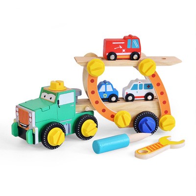 Children Brain Nut Combination Toy Boy Puzzle Detachable Screwdriver Assembly Truck Baby 2-3-4 Rescue Vehicle Series