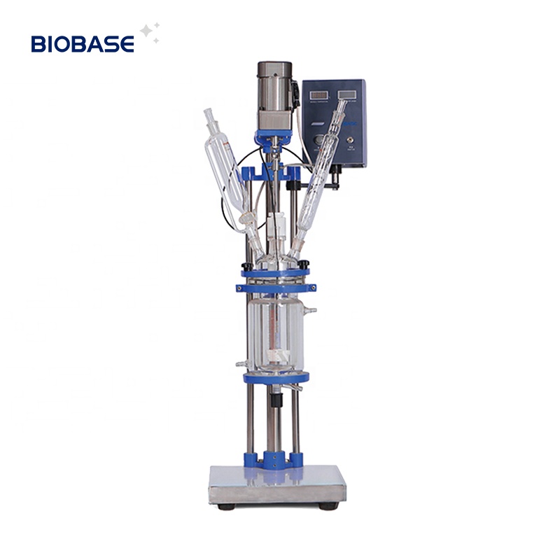 Двухслойный стеклянный реактор BIOBASE 3L, вакуумный реактор для химической экстракции