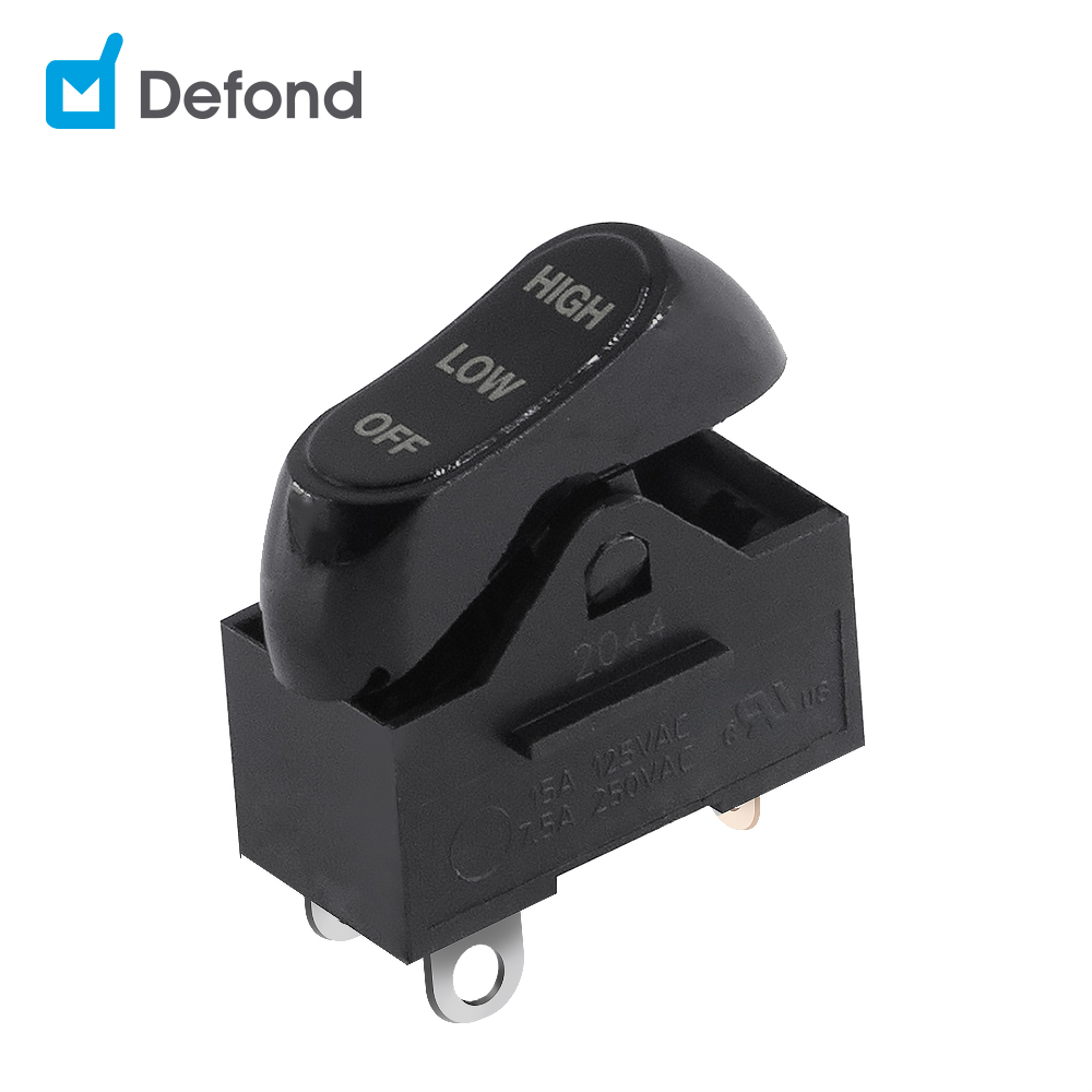 Defond завод ARG-1215B-P-JKS31-72X 15A t85 3 штыря 5E4 кулисный переключатель верхний свет, нижний свет, выключения для хайре сушилка