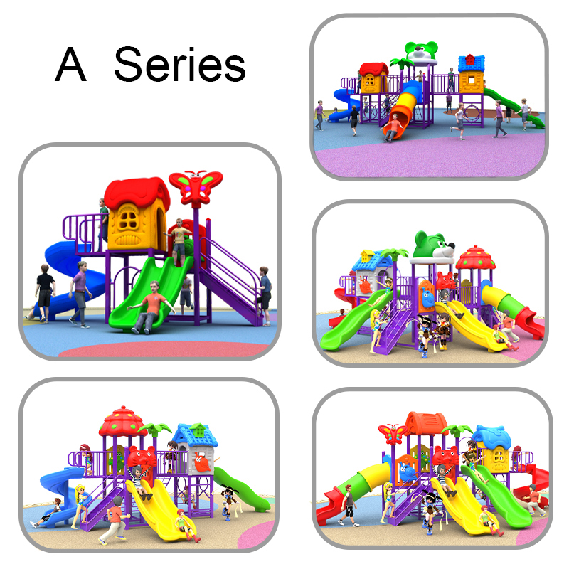Entertainment Popular Theme Park Outdoor Climbing Amusement Plastic Kids Slide Swing And Slide Playground