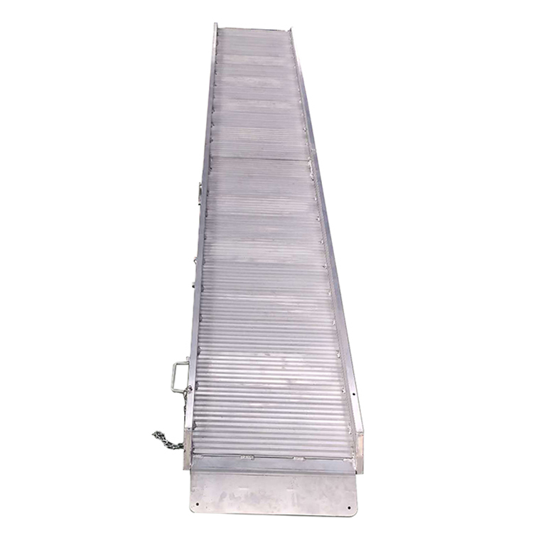 24"Length, 15' Wide, Light Duty Straight Or Folding Aluminum Walk Ramp, Load Capacity 1,000 lb, Service Height Range Up to 58"