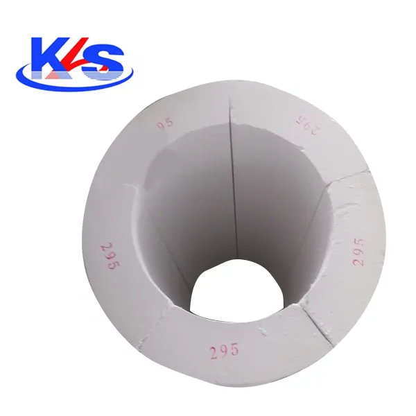 thermal insulation 1000C Calcium Silicate Pipe cover tube for oil pipeline