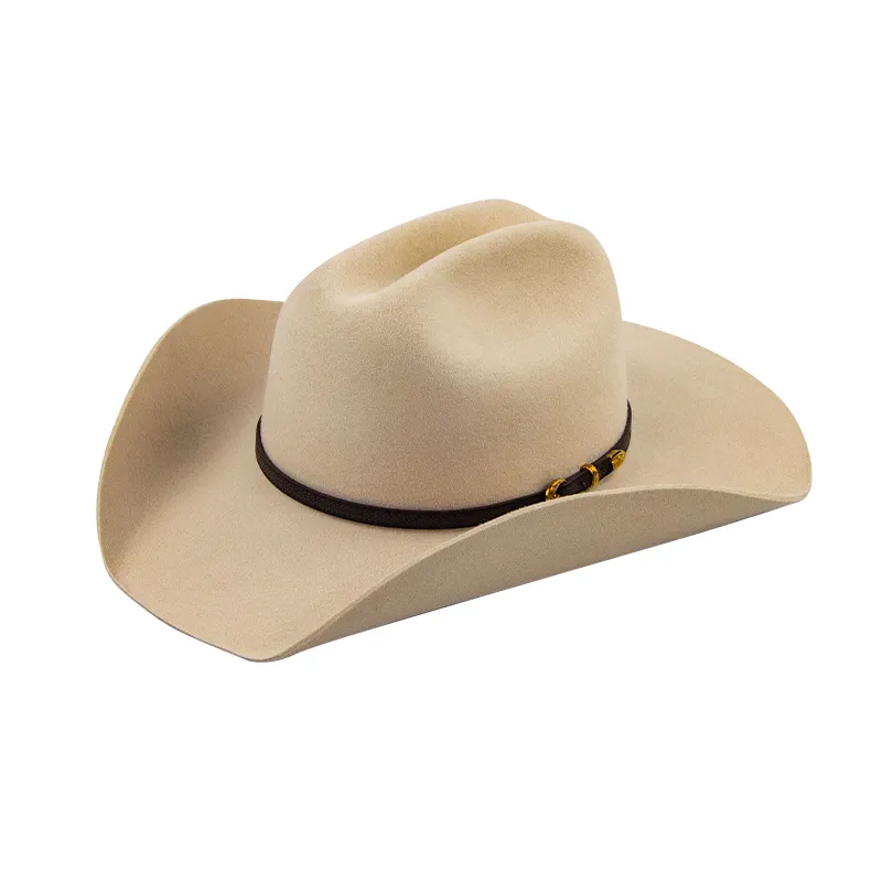 LiHua Hat Felt Cowboy Hat Custom Leather Belt Cowboy Hat And Accept Felt Cowboy XL