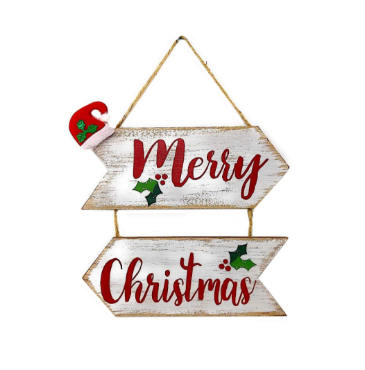 Christmas Holiday Sign for Front Door ,Merry ChristmasWall Decor,wall hanging farmhouse wood plaque