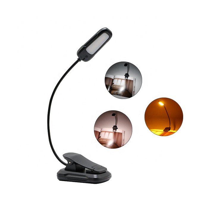 Amazon Hot Selling New Night Lamp Portable USB Rechargeable Flexible Clip On LED Reading Book Light