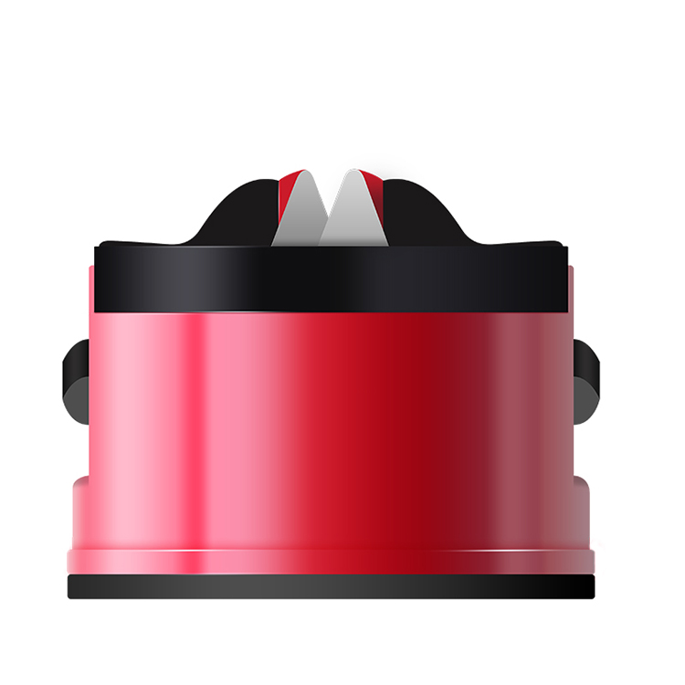 Wholesale Red Round Pocket Knife Sharpeners Small Kitchen Suction Knife Sharpener