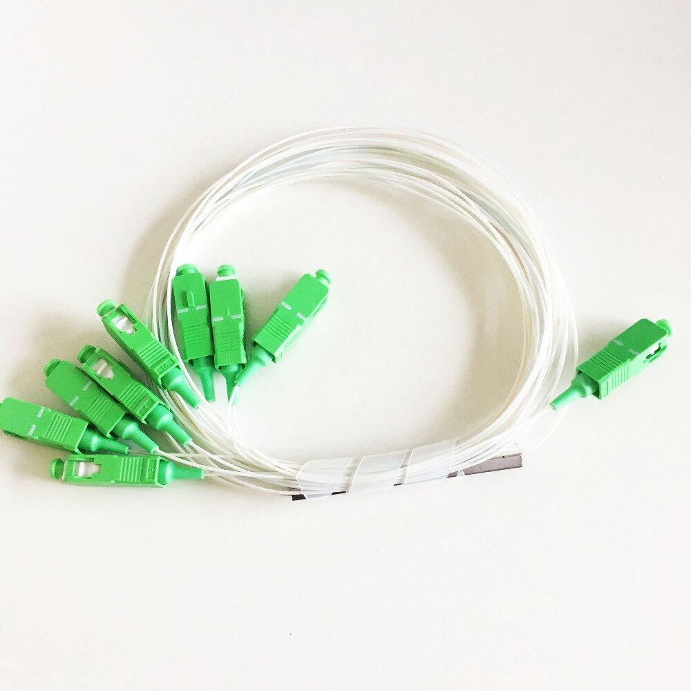 Single-mode 0.9mm Fiber Optic Splitter 1x8 SCAPC fiber differential splitter Steel tube optical splitter 1x16 FTTH
