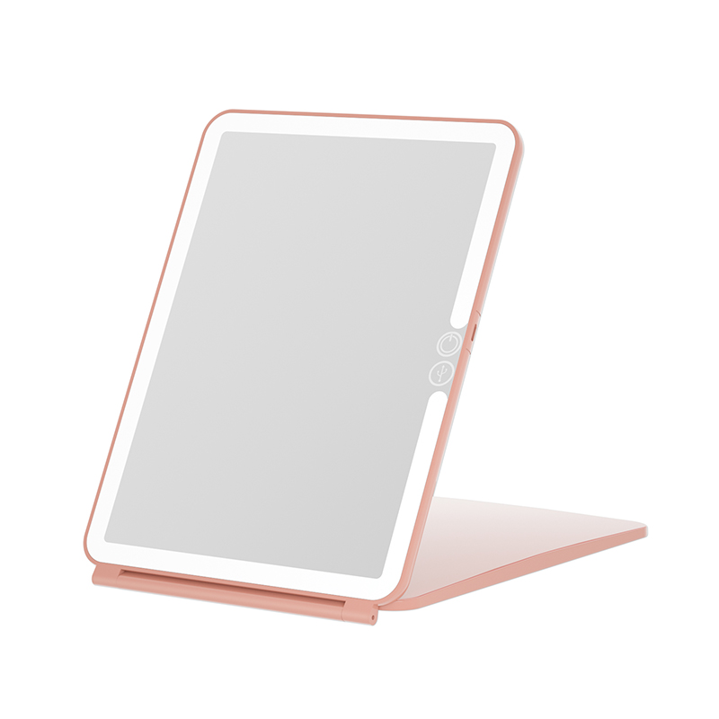 Beauty Outdoor Personal Bag Folding Hands Portable magnifying mirror Travel Led Makeup Cosmetic Mirror