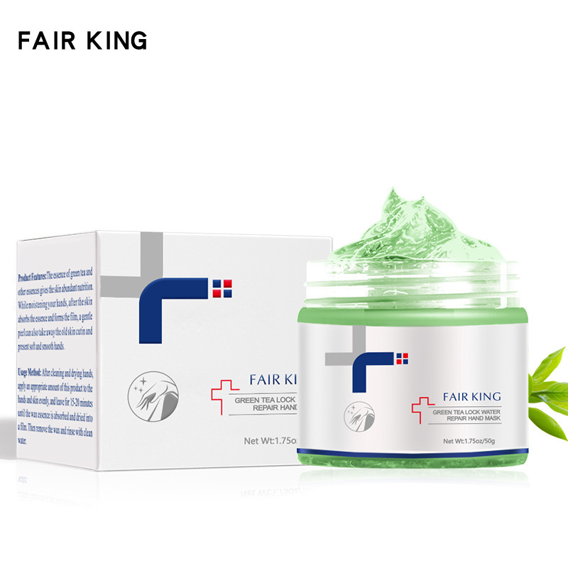 FAIR KING 50g Green Tea Lock Water Repair Hand Mask Remove Horny Whitening Hand Skin Long Lasting Moisturizing Hand Care Mask