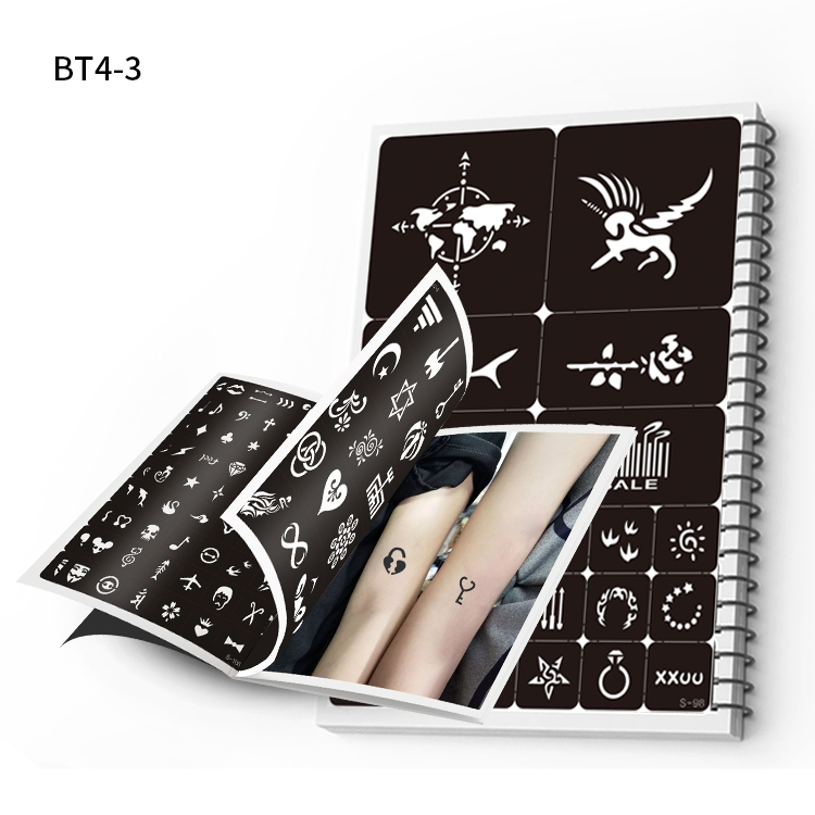 OEM painting tattoo stencil and glitter tattoo stencil for Body Art Customized design are ok