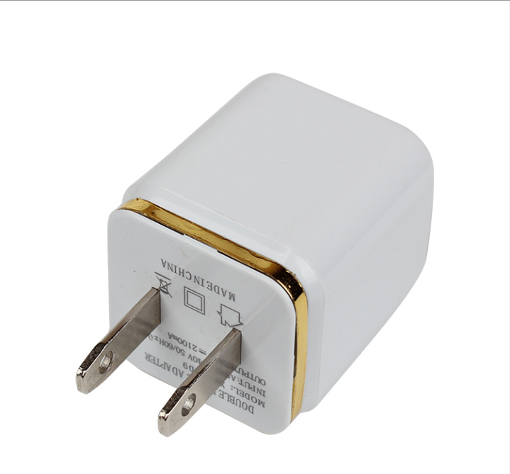 Многофункциональное цветное кольцо 2 USB 5 в адаптер для путешествий зарядное устройство для мобильного телефона оптом
