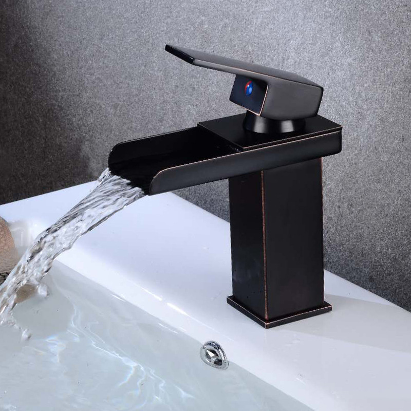 Brass Valve Stainless Steel Bathroom Bend Variety Of Color Washer Waterfall Basin Tap Basin Faucet