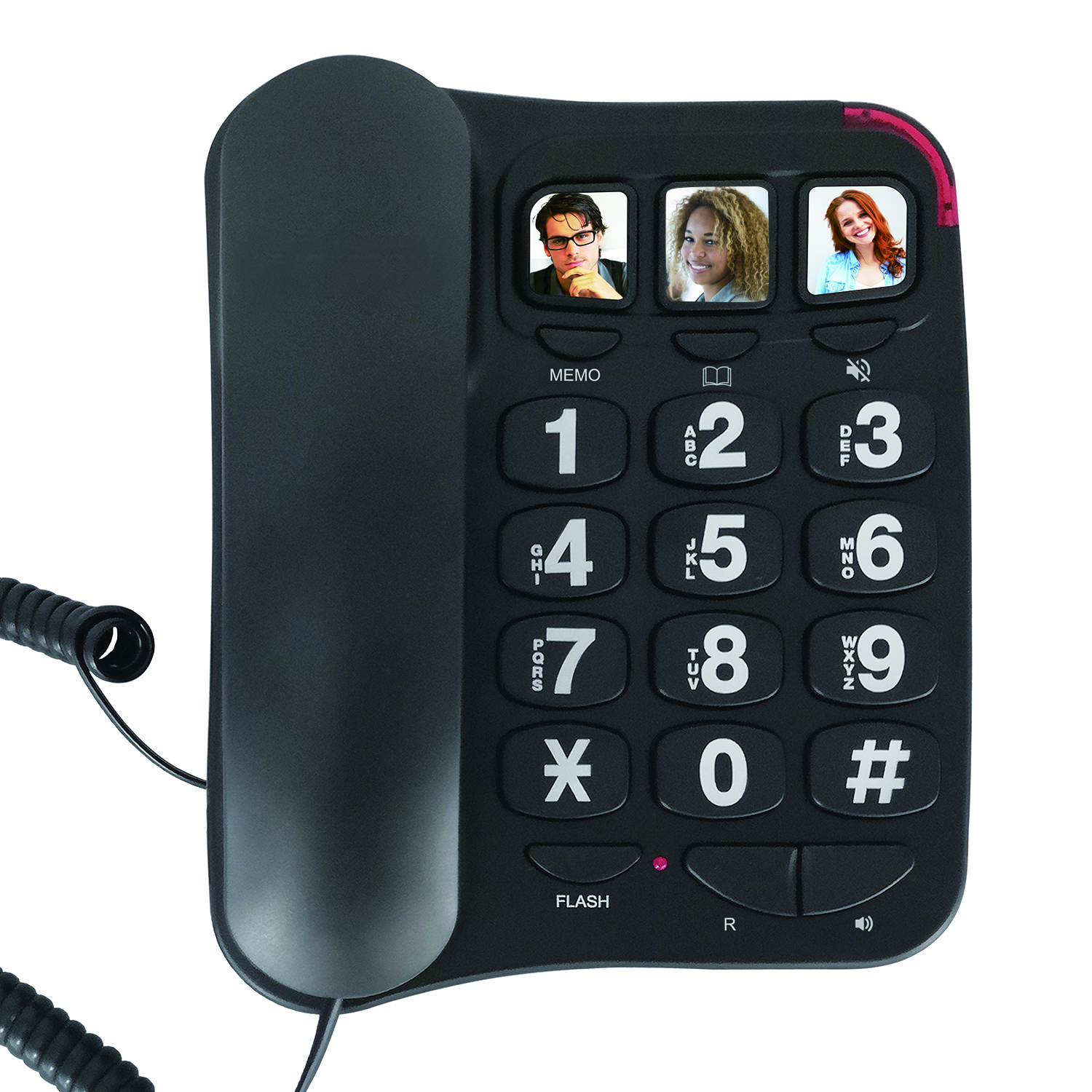 Big Button Telephone with Photo for Seniors Old People D312I