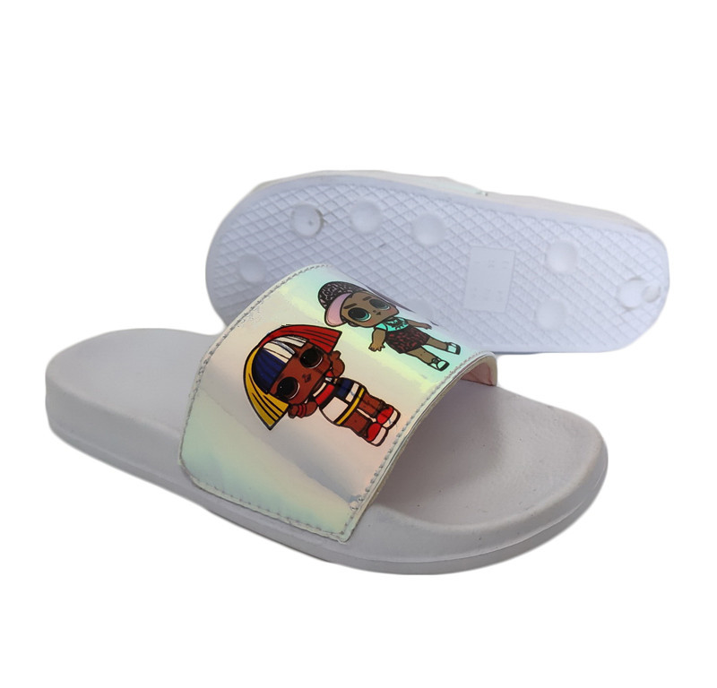 Детские сланцы, модные лакированные полиуретановые Zapatillas De Ninos 2021, блестящие домашние открытые Тапочки