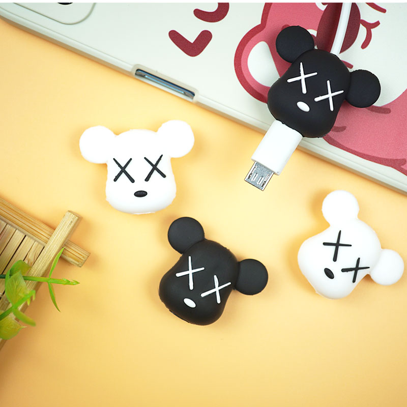 Special design cute cartoon bear pattern data cable protector data cable protector