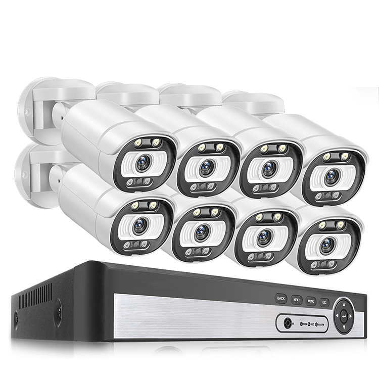 8 шт., комплект интеллектуальной камеры обнаружения POE 5mp Ai Ip