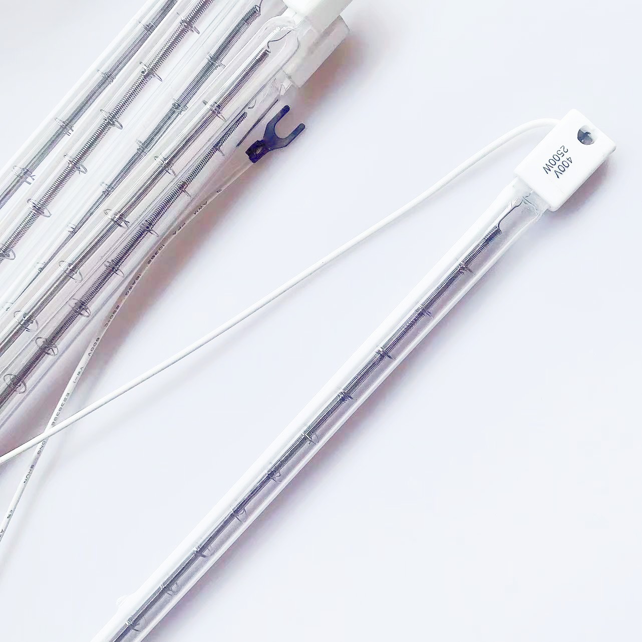 New arrival sk15 half white 2500w ceramic quartz tube halogen infrared heating lamp for food