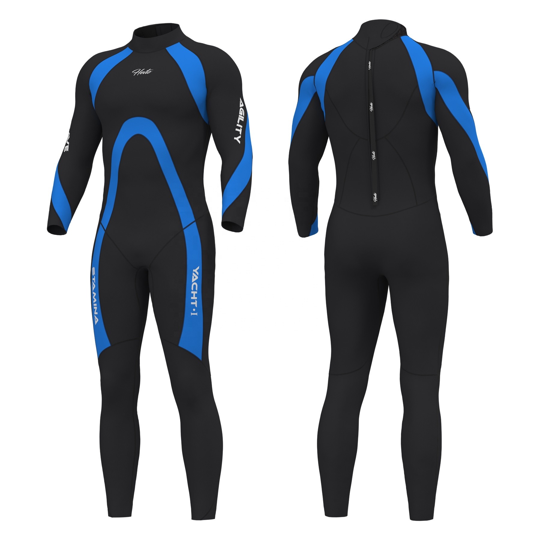 Hevto Wetsuits Men Wholesale 3mm Neoprene Swimming Fullsuit Scuba Diving Suit Keep Warm for Surfing Sports
