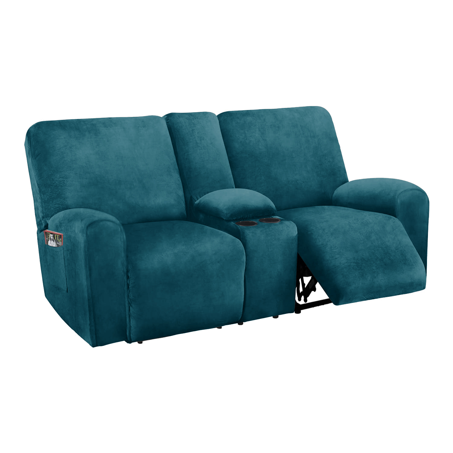 Новинка; Лидер продаж; Стретч 8 штук для дивана Recliner роскошные чехлы на стулья Велюровый комплект из 2 одноместное кресло с откидывающейся спинкой на домашнем кинотеатре, reclinable для диванов