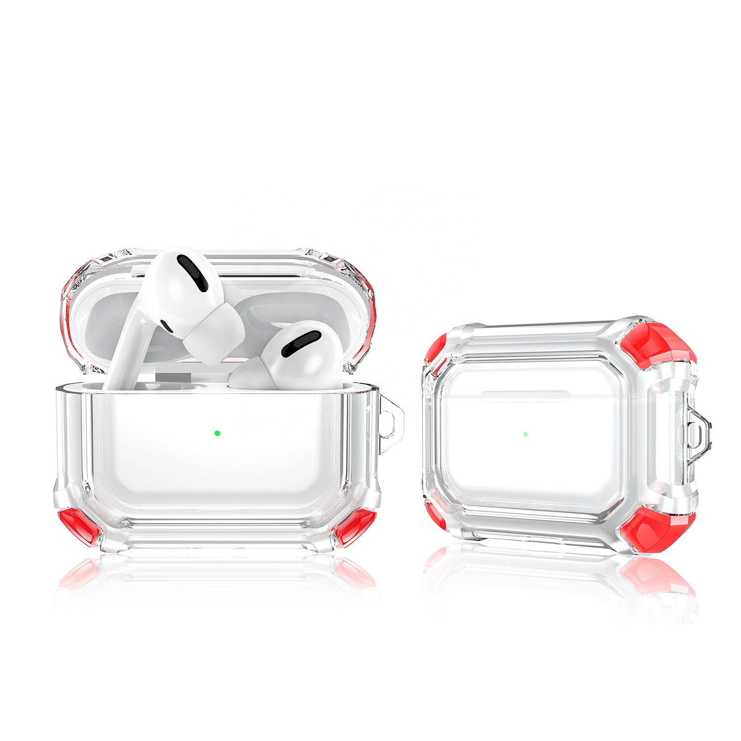 High Quality Protective Case For for Airpods Pro Case Clear Crystal Transparent Drop-Proof TPU Cover For Airpods 2 Anti-Lost