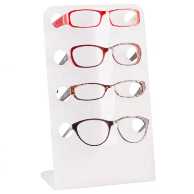 White Acrylic Eyeglasses Eyewear Sunglass Display Stand