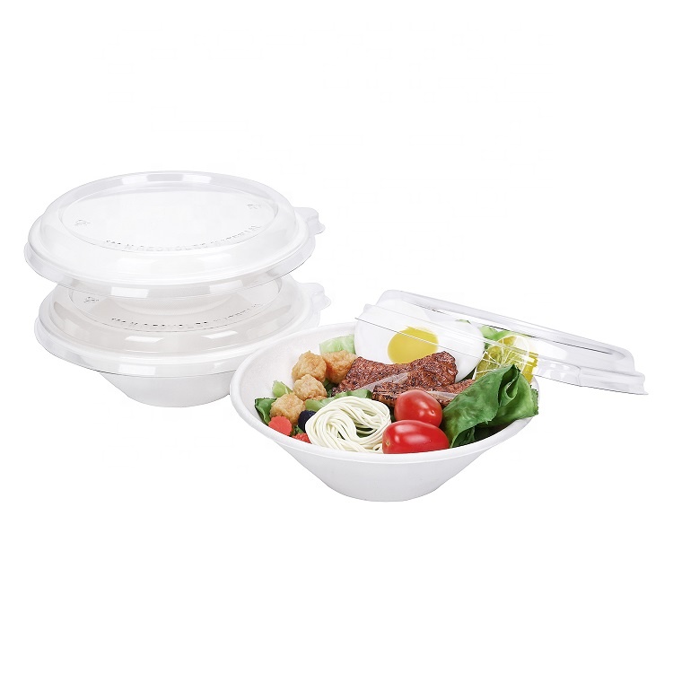 100% Biodegradable Bagasse Disposable Tableware Take Away Salad Bowl
