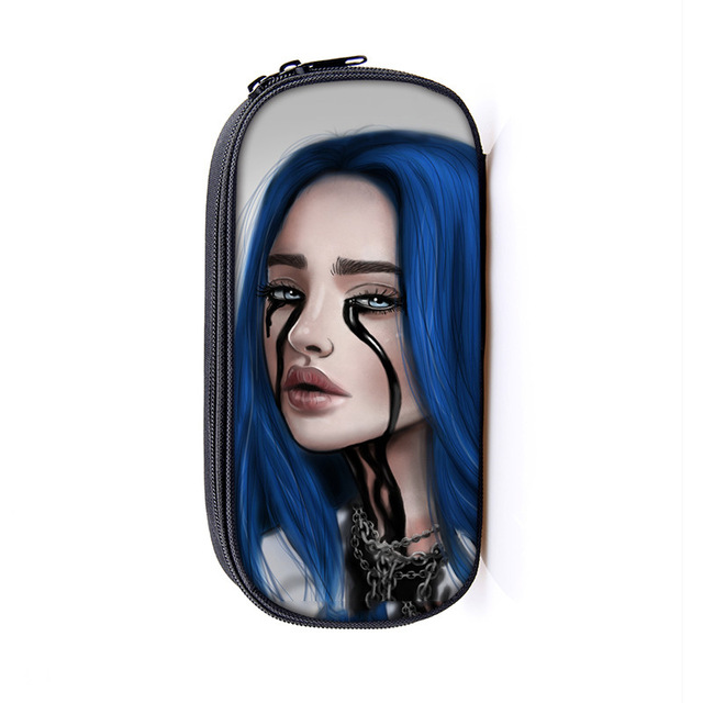 Косметички Billie Eilish, сумка для карандашей, женская косметичка, пенал для девочек-подростков, школьные принадлежности
