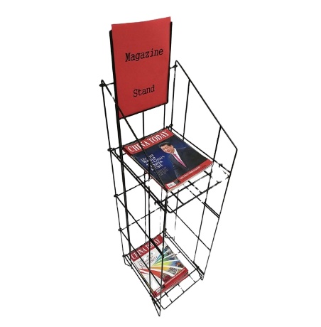 Customized brochure storage holder metal magazine display rack