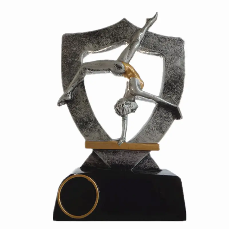 Polyresin Gymnastics shield award trophy