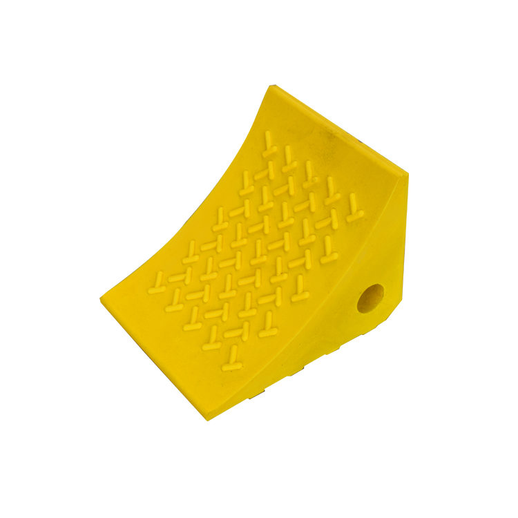 Industrial Truck Wheel Chock Polyurethane Wheel Stop 8-1/4"x6"x7"/ Heavy duty polyurethane wheel chock, 10T capacity